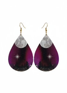 Lightweight Teardrop Dangle Earrings for Women  Resin Coated Paper Jewelry - Boho Statement Earrings